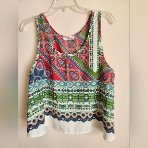 Multicolor Patterned Women's Top